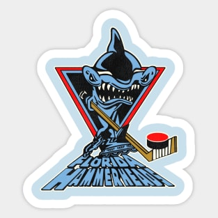 Retro Defunct Florida Hammerheads Roller Hockey Sticker